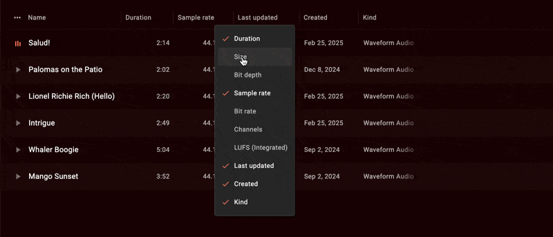 Data Column Editing